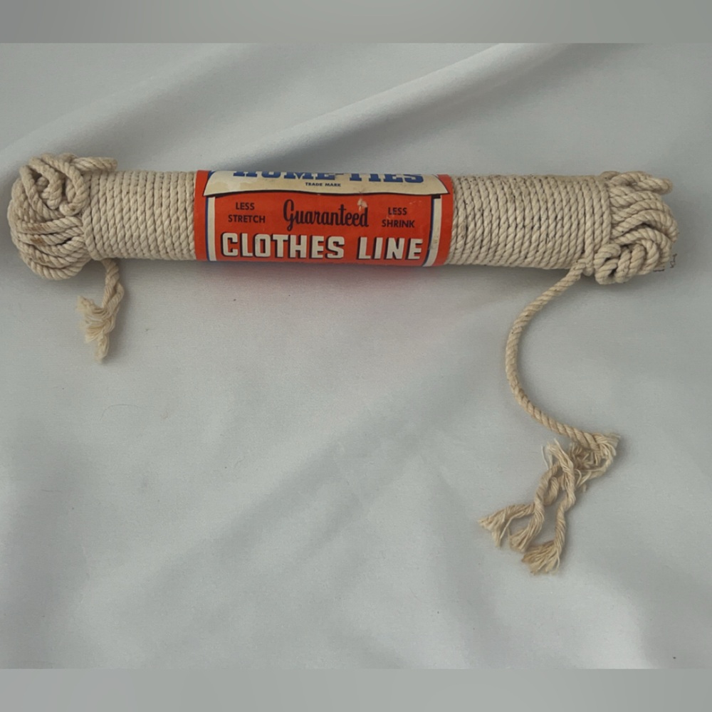 VERY VINTAGE Home-Ties Clothes Line  50 feet new with tags sealed 1970’s